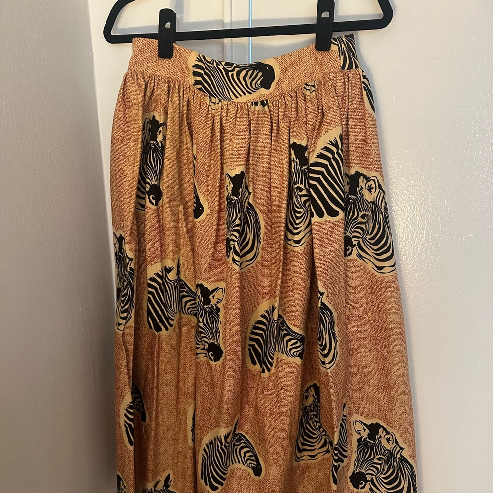 Sika x Anthropologie Zebra Print Women's Skirt